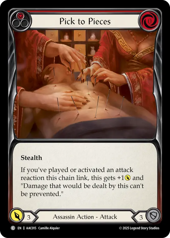 Image of the card for Pick to Pieces (Red)