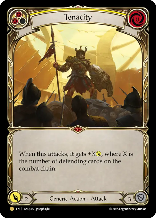 Image of the card for Tenacity (Yellow)