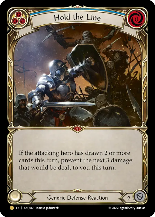 Card image of Hold the Line (Blue)