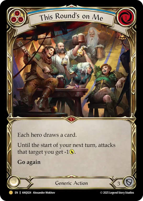 Card image of This Round's on Me (Blue)
