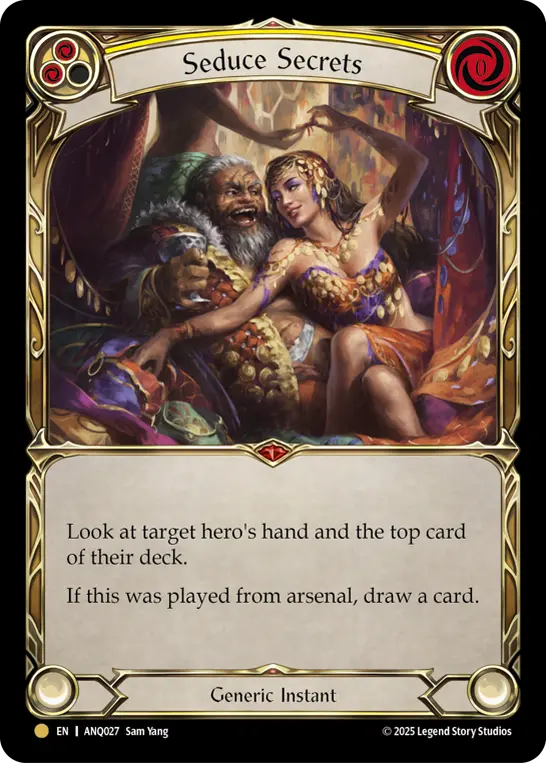 Image of the card for Seduce Secrets (Yellow)