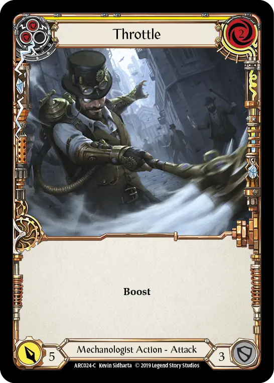 Throttle — Arcane Rising — Rainbow Foil