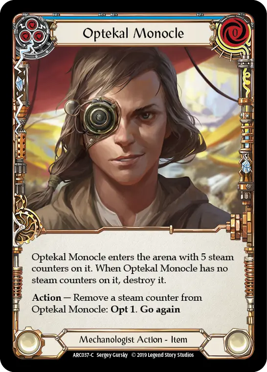 Optekal Monocle — Arcane Rising — Rainbow Foil