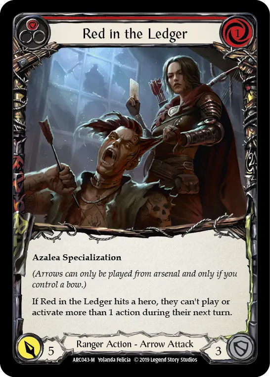 Red in the Ledger — Arcane Rising — Rainbow Foil
