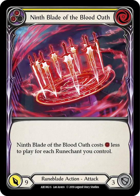 Ninth Blade of the Blood Oath — Arcane Rising — Rainbow Foil
