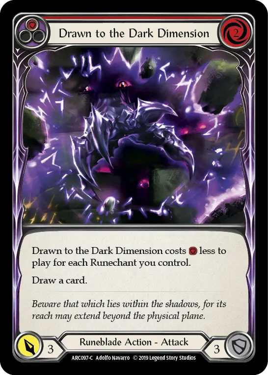 Drawn to the Dark Dimension — Arcane Rising — Rainbow Foil