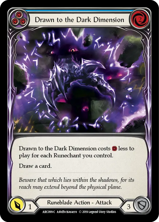 Drawn to the Dark Dimension — Arcane Rising — Rainbow Foil