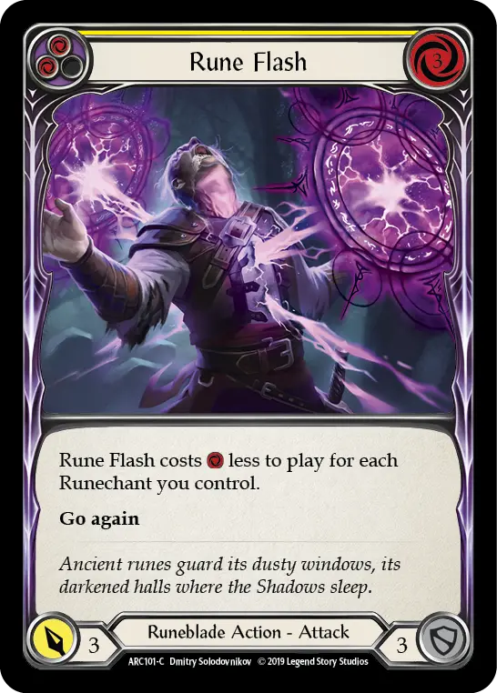 Rune Flash — Arcane Rising — Rainbow Foil