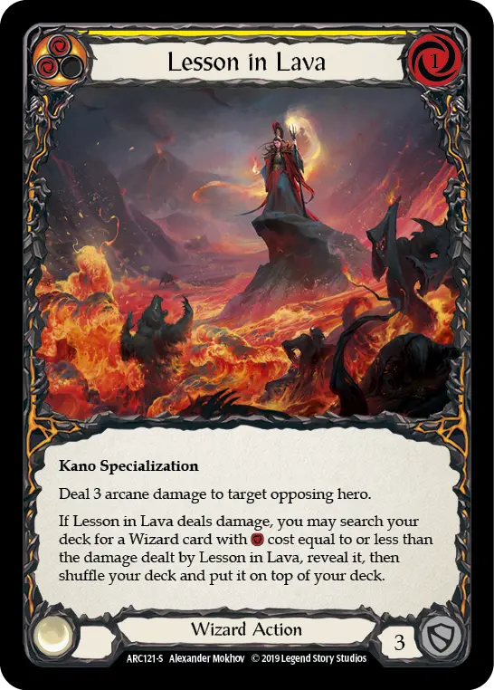 Lesson in Lava — Arcane Rising — Rainbow Foil