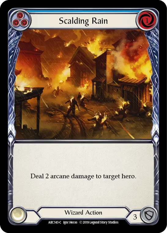 Scalding Rain — Arcane Rising — Rainbow Foil