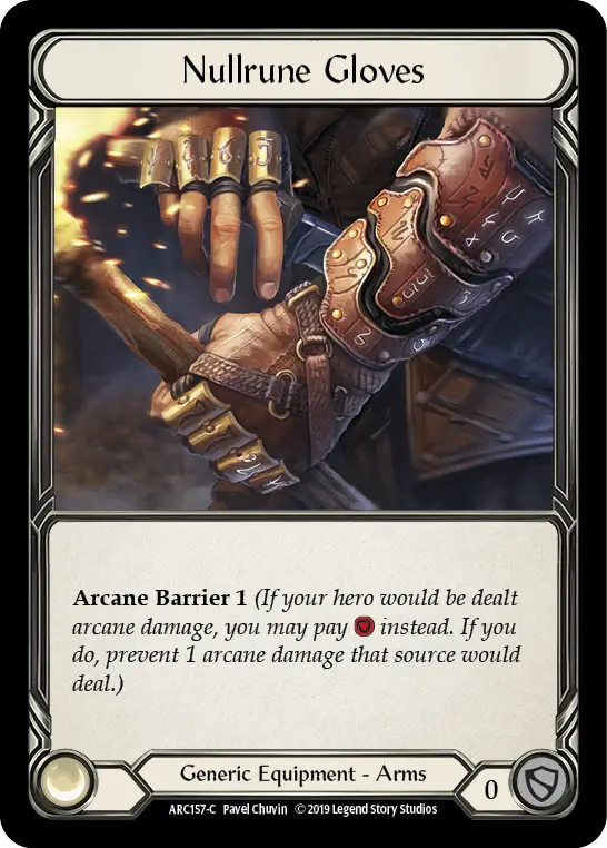 Nullrune Gloves — Arcane Rising — Cold Foil