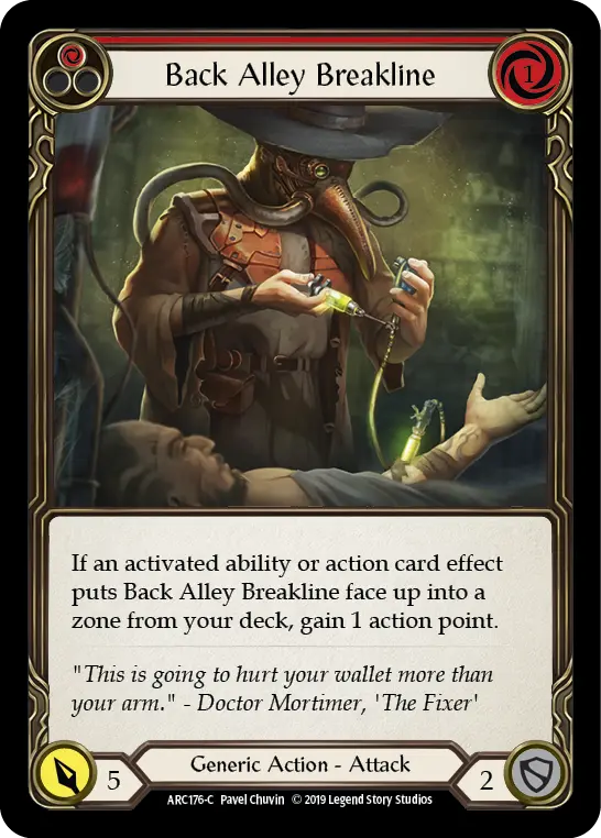 Back Alley Breakline — Arcane Rising — Rainbow Foil
