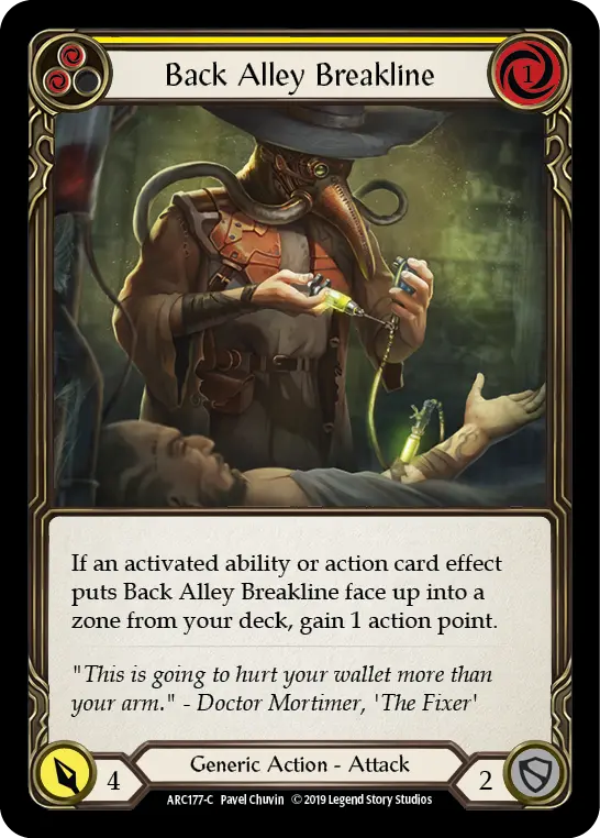 Back Alley Breakline — Arcane Rising — Rainbow Foil