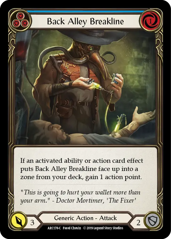 Back Alley Breakline — Arcane Rising — Rainbow Foil