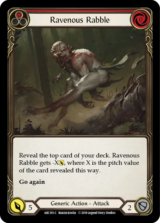 Ravenous Rabble — Arcane Rising — Rainbow Foil