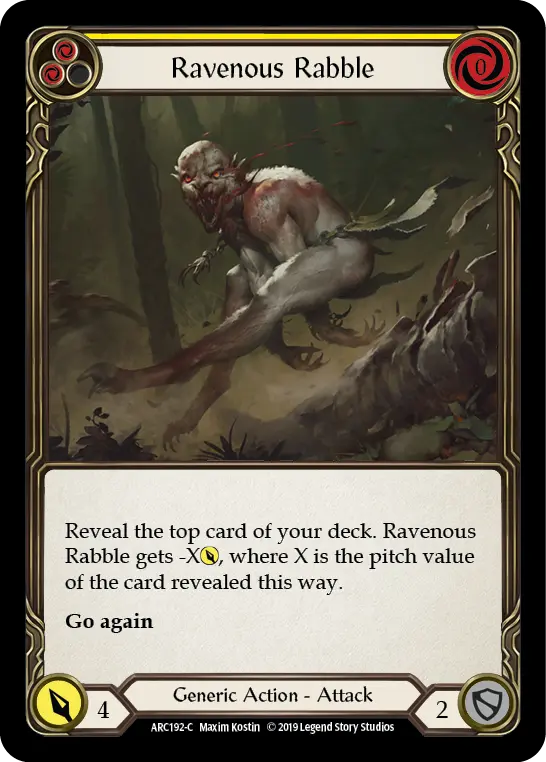 Ravenous Rabble — Arcane Rising — Rainbow Foil