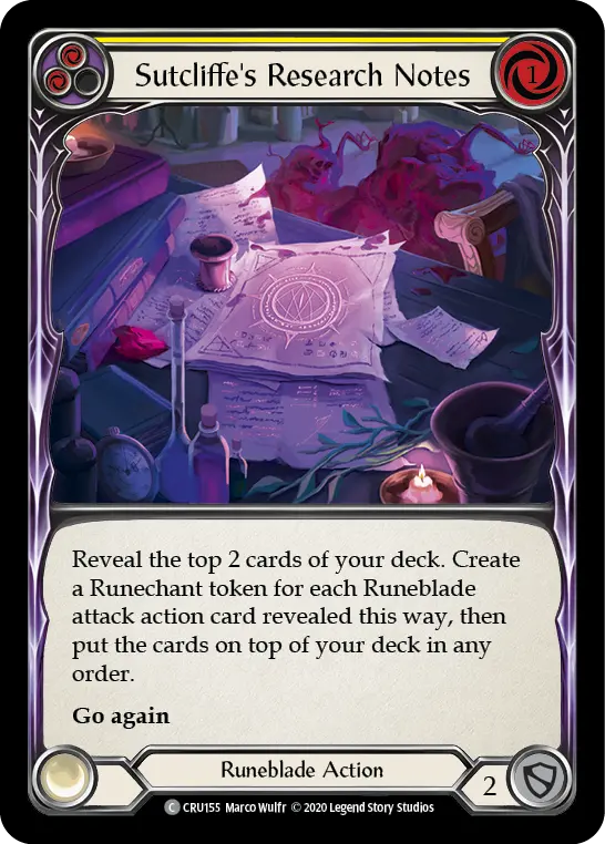 Sutcliffe's Research Notes — Crucible of War — Rainbow Foil