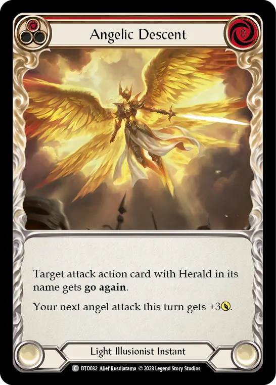 Angelic Descent — Rainbow Foil