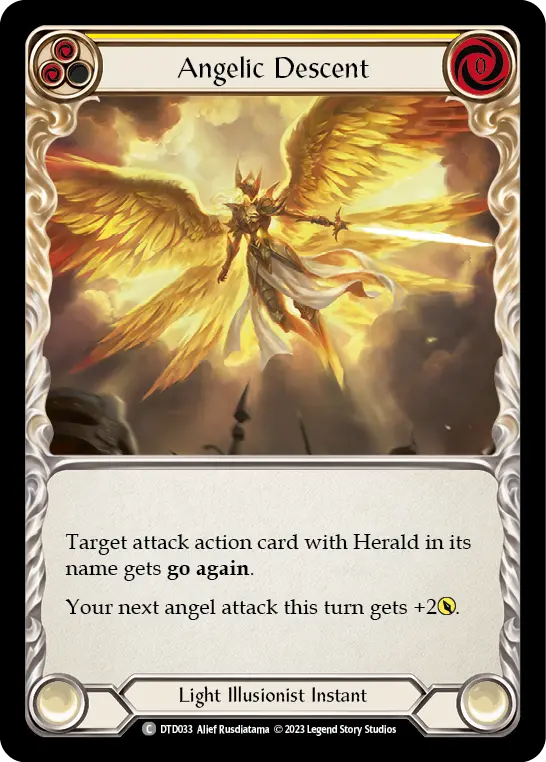 Angelic Descent — Rainbow Foil