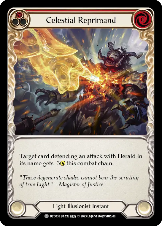 Celestial Reprimand — Rainbow Foil