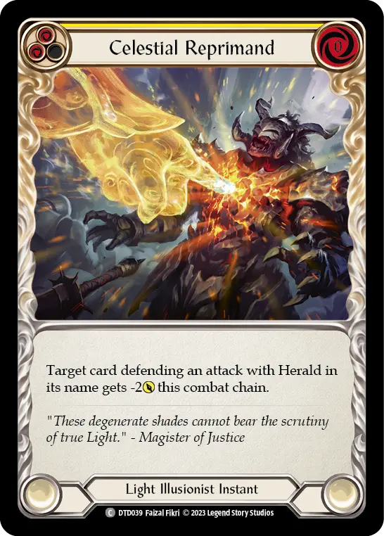 Celestial Reprimand — Rainbow Foil
