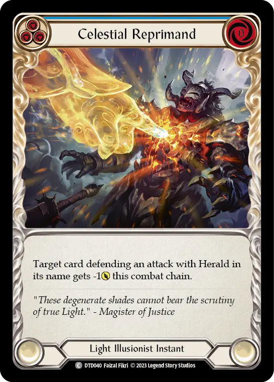 Celestial Reprimand — Rainbow Foil