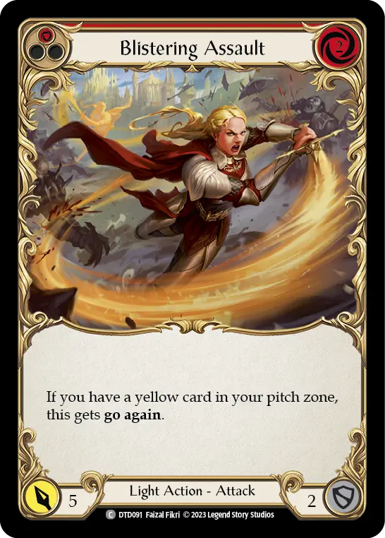 Blistering Assault — Rainbow Foil