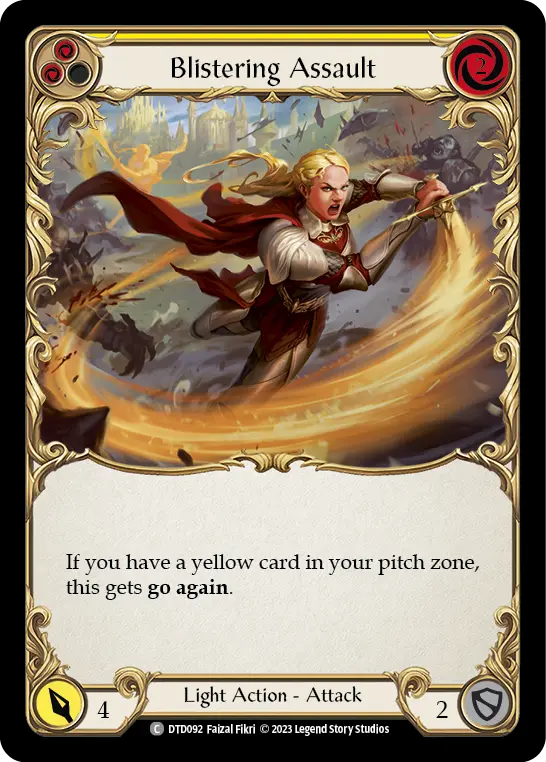 Blistering Assault — Rainbow Foil