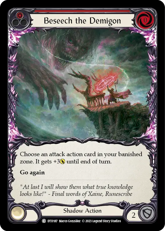Beseech the Demigon — Rainbow Foil