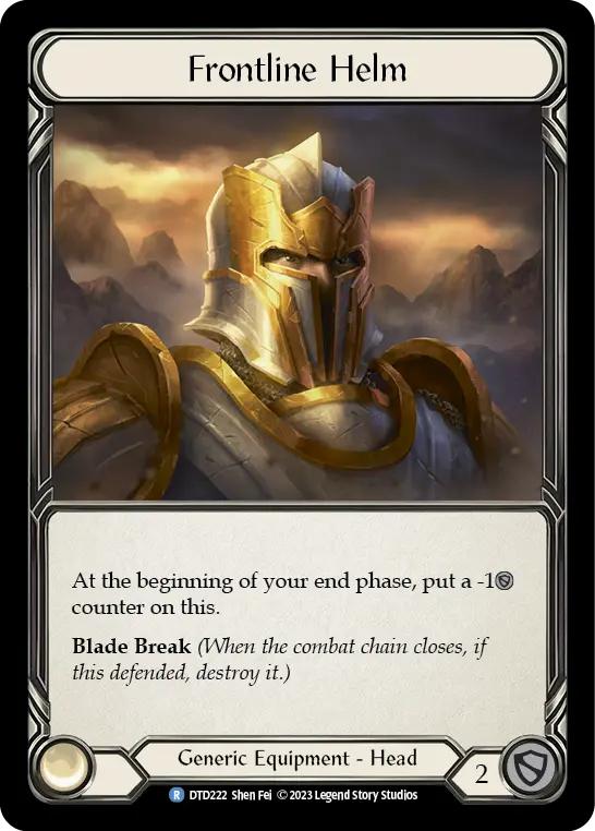 Frontline Helm — Cold Foil