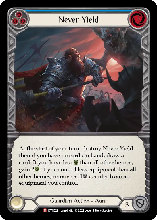 Never Yield — Rainbow Foil