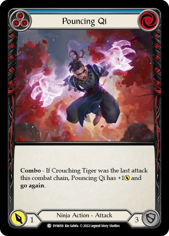Pouncing Qi — Rainbow Foil