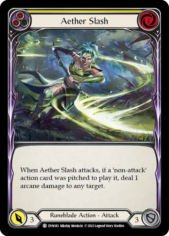 Aether Slash — Rainbow Foil