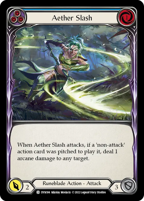 Aether Slash — Rainbow Foil