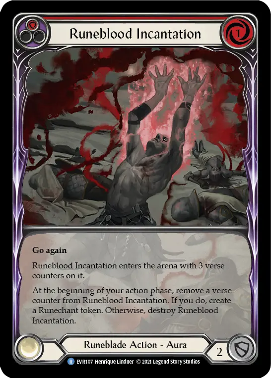 Runeblood Incantation — Extended Art — Rainbow Foil