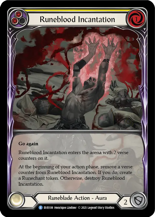 Runeblood Incantation — Extended Art — Rainbow Foil