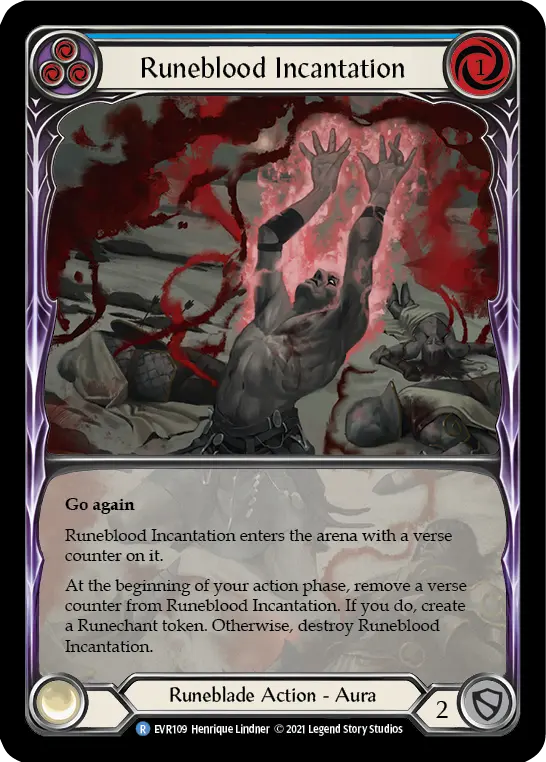 Runeblood Incantation — Extended Art — Rainbow Foil
