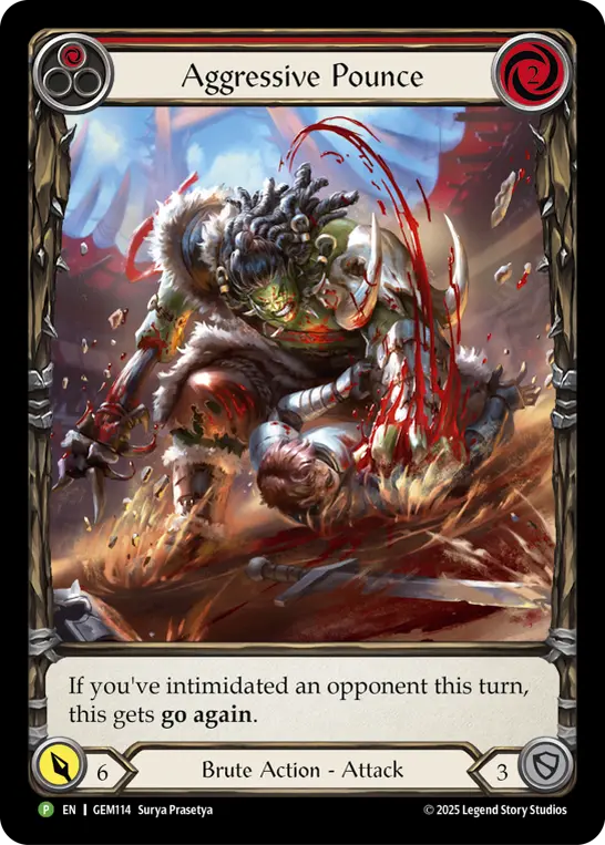 Card image of Aggressive Pounce (Red)