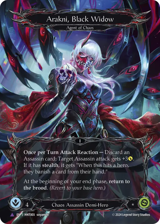 Arakni, Black Widow — Extended Art — Cold Foil