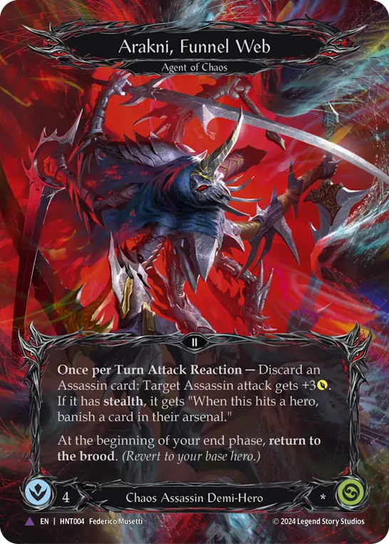 Arakni, Funnel Web — Extended Art — Cold Foil