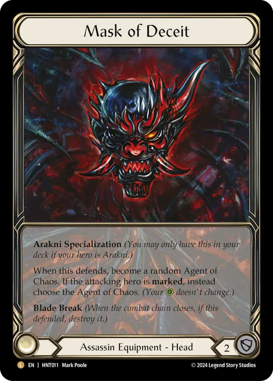 Mask of Deceit — Extended Art — Cold Foil