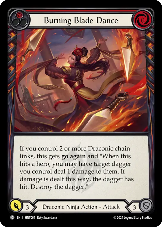 Burning Blade Dance — Rainbow Foil