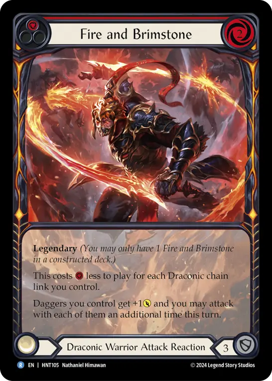 Fire and Brimstone — Extended Art — Rainbow Foil