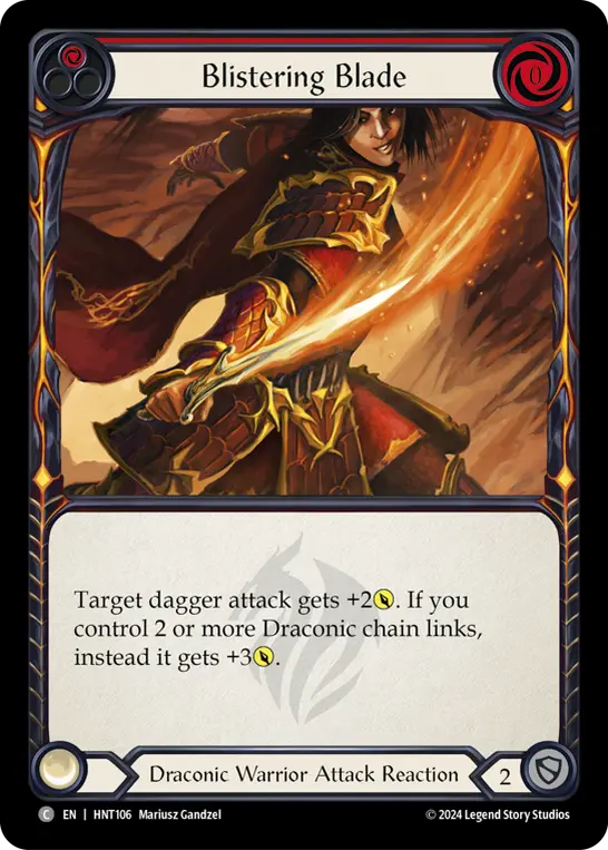 Blistering Blade — Rainbow Foil
