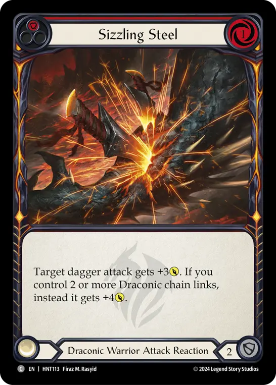 Sizzling Steel — Rainbow Foil