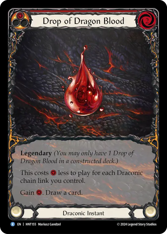 Drop of Dragon Blood — Extended Art — Rainbow Foil