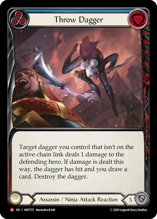Throw Dagger — Rainbow Foil