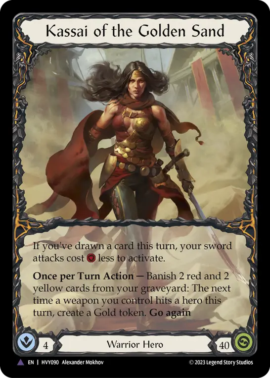 Kassai of the Golden Sand — Extended Art — Cold Foil