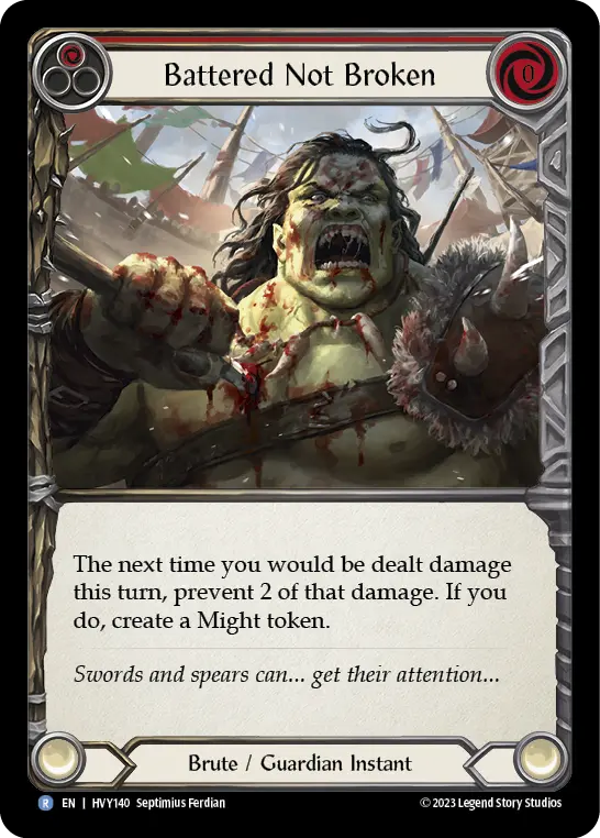Battered Not Broken — Rainbow Foil