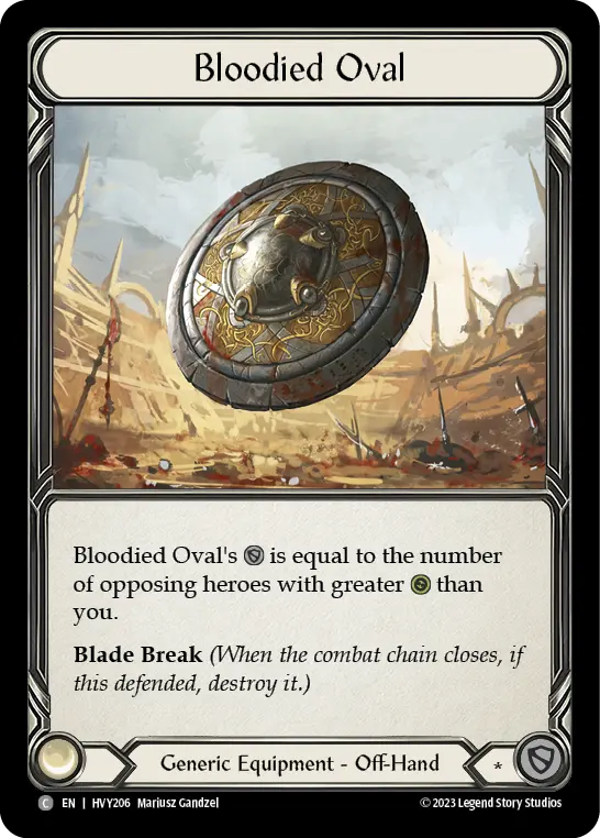 Bloodied Oval — Cold Foil